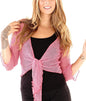 Women's Bolero Crochet Cardigan Popcorn Plain Extended Fishnet Shrug