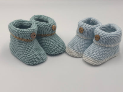 Nursery Time Lovely Super Soft Knitted Bow Booties [1 Pair] for Unisex Kids