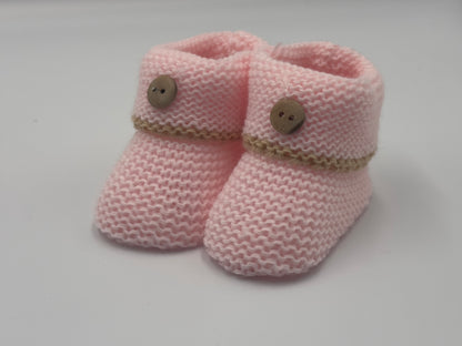 Nursery Time Lovely Super Soft Knitted Bow Booties [1 Pair] for Unisex Kids