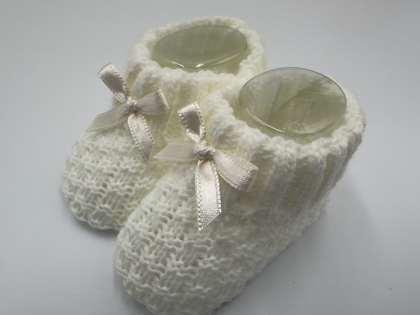 Nursery Time Lovely Super Soft Knitted Bow Booties [1 Pair] for Unisex Kids