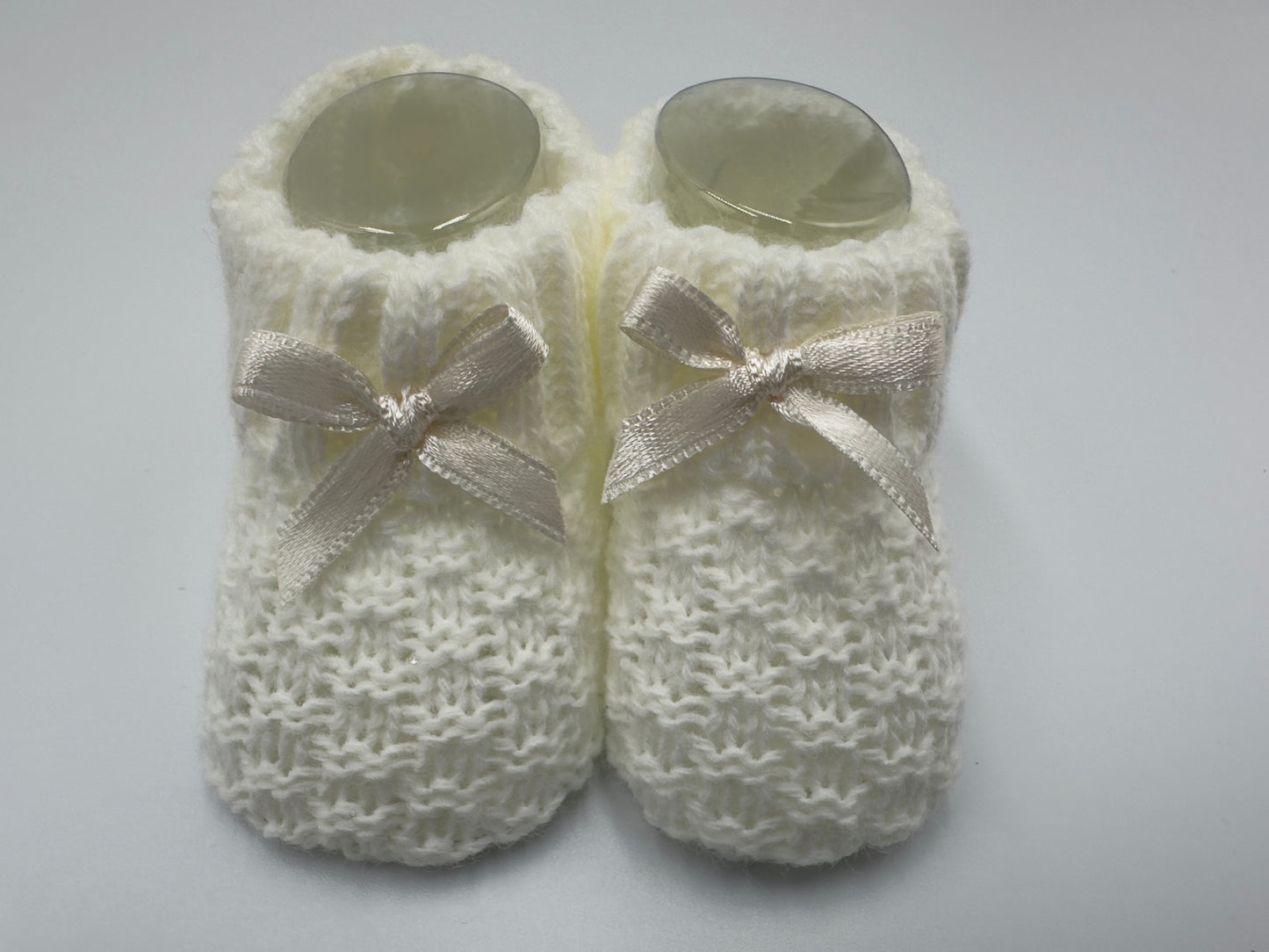 Nursery Time Lovely Super Soft Knitted Bow Booties [1 Pair] for Unisex Kids