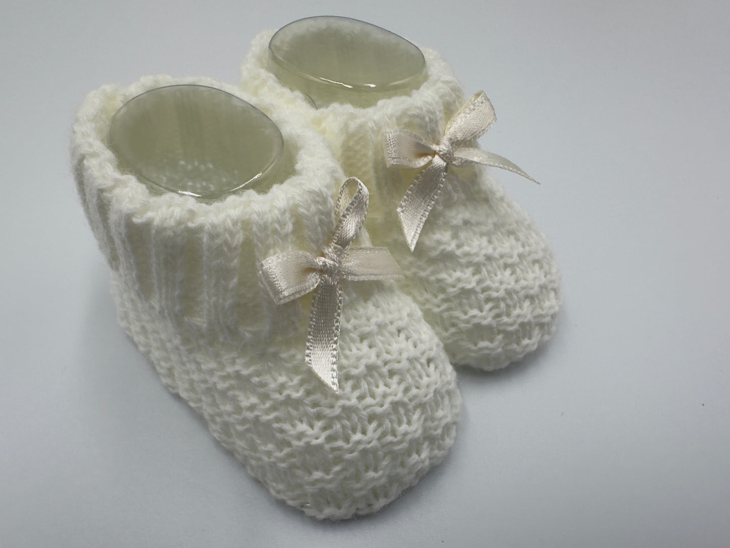 Nursery Time Lovely Super Soft Knitted Bow Booties [1 Pair] for Unisex Kids