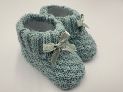 Nursery Time Lovely Super Soft Knitted Bow Booties [1 Pair] for Unisex Kids